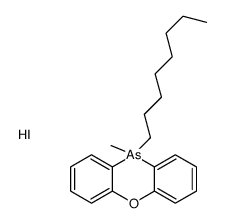 10-methyl-10-octylphenoxarsinin-5-ium,iodide Structure