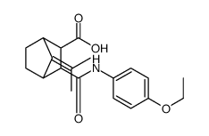 2-[(4-ethoxyphenyl)carbamoyl]-7-propan-2-ylidenebicyclo[2.2.1]heptane-3-carboxylic acid Structure