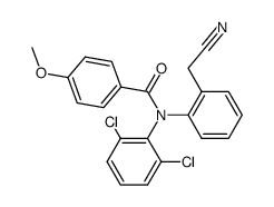 N-(2-Cyanomethyl-phenyl)-N-(2,6-dichloro-phenyl)-4-methoxy-benzamide结构式