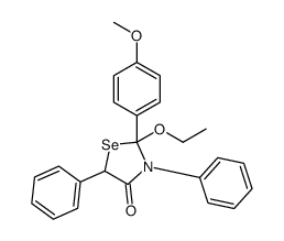 2-ethoxy-2-(4-methoxyphenyl)-3,5-diphenyl-1,3-selenazolidin-4-one Structure