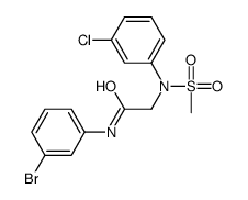 N-(3-bromophenyl)-2-(3-chloro-N-methylsulfonylanilino)acetamide Structure