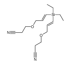 3-[3-[3-(2-cyanoethoxy)prop-1-enyl-diethylsilyl]prop-2-enoxy]propanenitrile结构式
