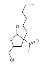 3-acetyl-5-(chloromethyl)-3-hexyloxolan-2-one Structure
