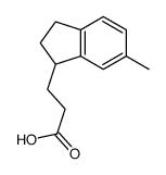 3-(6-methyl-2,3-dihydro-1H-inden-1-yl)propanoic acid结构式