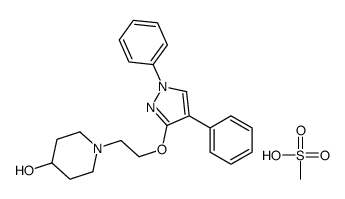 1-[2-(1,4-diphenylpyrazol-3-yl)oxyethyl]piperidin-4-ol,methanesulfonic acid结构式