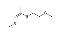 1-methylsulfanyl-2-(2-methylsulfanylethylsulfanyl)prop-1-ene结构式