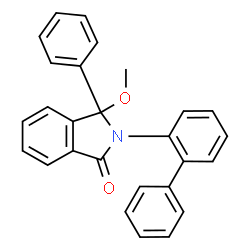 2-(1,1'-Biphenyl-2-yl)-2,3-dihydro-3-methoxy-3-phenyl-1H-isoindol-1-one Structure