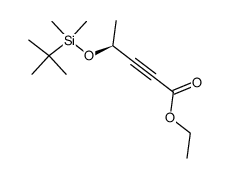 (S)-4-(tert-butyldimethylsilyloxy)pent-2-ynoic acid ethyl ester Structure