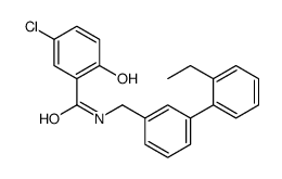 5-chloro-N-[[3-(2-ethylphenyl)phenyl]methyl]-2-hydroxybenzamide Structure