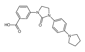 3-[2-oxo-3-(4-pyrrolidin-1-yl-phenyl)-imidazolidin-1-yl]-benzoic acid Structure