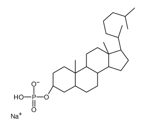 sodium,[(3R,5S,8R,9S,10S,13R,14S,17R)-10,13-dimethyl-17-[(2R)-6-methylheptan-2-yl]-2,3,4,5,6,7,8,9,11,12,14,15,16,17-tetradecahydro-1H-cyclopenta[a]phenanthren-3-yl] hydrogen phosphate结构式