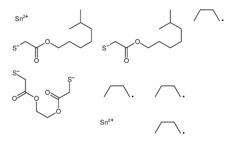 diisooctyl 4,4,15,15-tetrabutyl-7,12-dioxo-8,11-dioxa-3,5,14,16-tetrathia-4,15-distannaoctadecanedioate结构式