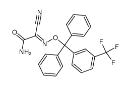 2-Cyano-2-[(E)-diphenyl-(3-trifluoromethyl-phenyl)-methoxyimino]-acetamide结构式