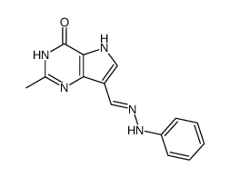 2-methyl-4-oxo-4,5-dihydro-3H-pyrrolo[3,2-d]pyrimidine-7-carbaldehyde phenylhydrazone Structure