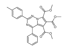 4-phenyl-2-p-tolyl-pyrrolo[2,1-f][1,2,4]triazine-5,6,7-tricarboxylic acid trimethyl ester结构式