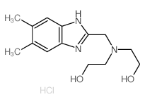 Ethanol,2,2'-[[(5,6-dimethyl-1H-benzimidazol-2-yl)methyl]imino]bis-, dihydrochloride(9CI)结构式