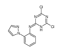 4,6-dichloro-N-(2-pyrazol-1-ylphenyl)-1,3,5-triazin-2-amine Structure