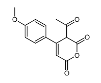 3-acetyl-4-(4-methoxyphenyl)-3H-pyran-2,6-dione Structure