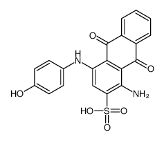 1-amino-9,10-dihydro-4-[(4-hydroxyphenyl)amino]-9,10-dioxoanthracene-2-sulphonic acid structure