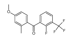 [2-fluoro-3-(trifluoromethyl)phenyl]-(4-methoxy-2-methylphenyl)methanone结构式