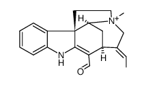 (19E)-2,16,19,20-Tetradehydro-4-methyl-17-oxocuran-4-ium Structure