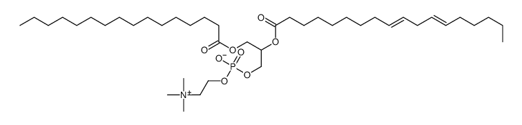 1-Palmitoyl-2-linoleoyl-sn-glycero-3-phosphocholine;PLinoPC结构式