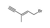 (E)-1-bromo-3-methylpent-2-en-4-yne结构式