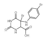 5-bromo-5-[(4-bromophenyl)amino]-2,6-dioxo-1,3-diazinane-4-carboxylic acid Structure