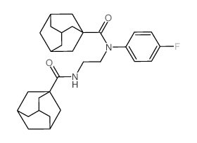 Tricyclo[3.3.1.13,7]decane-1-carboxamide,N-(4-fluorophenyl)-N-[2-[(tricyclo[3.3.1.13,7]dec-1-ylcarbonyl)amino]ethyl]-结构式