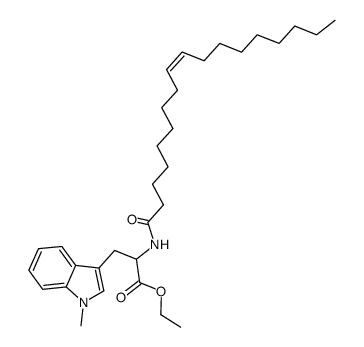 3-(1-Methyl-1H-indol-3-yl)-2-((Z)-octadec-9-enoylamino)-propionic acid ethyl ester结构式