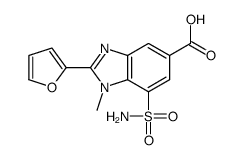 2-(furan-2-yl)-1-methyl-7-sulfamoylbenzimidazole-5-carboxylic acid Structure