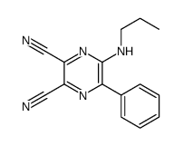 5-phenyl-6-(propylamino)pyrazine-2,3-dicarbonitrile Structure