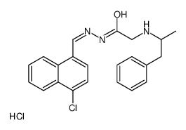N-[(E)-(4-chloronaphthalen-1-yl)methylideneamino]-2-(1-phenylpropan-2-ylamino)acetamide,hydrochloride Structure