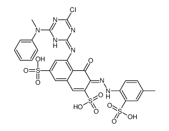 5-[(4-chloro-6-phenylamino-1,3,5-triazin-2-yl)amino]-4-hydroxy-3-[(4-methyl-6-sulfophenyl)azo]-2,7-naphthalenedisulfonic acid picture