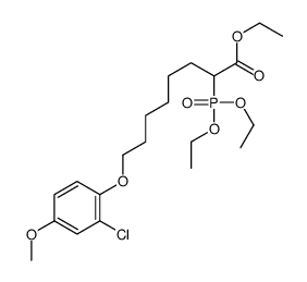 ethyl 8-(2-chloro-4-methoxyphenoxy)-2-diethoxyphosphoryloctanoate结构式