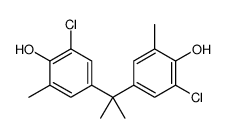 2-chloro-4-[2-(3-chloro-4-hydroxy-5-methylphenyl)propan-2-yl]-6-methylphenol结构式