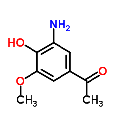 1-(3-Amino-4-hydroxy-5-methoxyphenyl)ethanone结构式