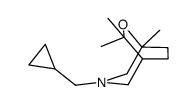 3-(Cyclopropylmethyl)-5,7,7-trimethyl-6-oxa-3-azabicyclo(3.2.2)nonane结构式