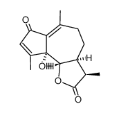 5α-hydroxy-2-oxo-11αH-guaia-1(10),3-dien-12,6α-olide结构式
