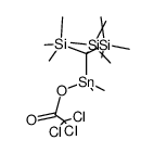dimethyl(tris(trimethylsilyl)methyl)stannyl 2,2,2-trichloroacetate Structure