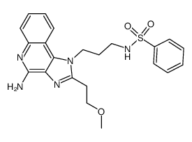 N-{3-[4-amino-2-(2-methoxyethyl)-1H-imidazo[4,5-c]quinolin-1-yl]-propyl}-benzenesulfonamide结构式