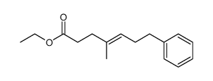 ethyl 4-methyl-7-phenyl-trans-hept-4-enoate结构式