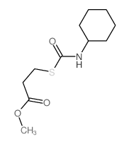 methyl 3-(cyclohexylcarbamoylsulfanyl)propanoate structure