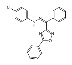 N-(4-Chloro-phenyl)-N'-[1-phenyl-1-(5-phenyl-[1,2,4]oxadiazol-3-yl)-meth-(Z)-ylidene]-hydrazine结构式