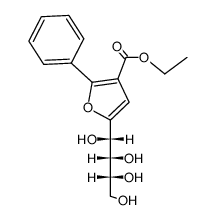 ethyl 2-phenyl-5-[(1S,2R,3R)-1,2,3,4-tetrahydroxybutyl]-3-furoate结构式