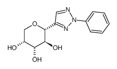 4-(α-D-arabinopyranosyl)-2-phenyl-2H-1,2,3-triazole结构式