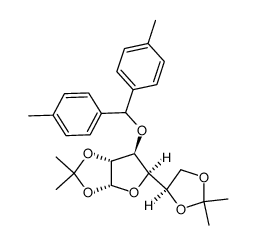 3-O-[bis(4-methylphenyl)methyl]-1,2:5,6-di-O-isopropylidene-α-D-glucofuranose Structure