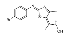 N-[1-[2-(4-bromophenyl)imino-4-methyl-1,3-thiazol-5-ylidene]ethyl]hydroxylamine Structure