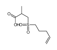 2-methyl-3-pent-4-enylsulfonylpropanoic acid结构式