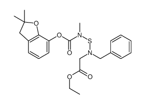 ethyl 2-[benzyl-[(2,2-dimethyl-3H-1-benzofuran-7-yl)oxycarbonyl-methylamino]sulfanylamino]acetate Structure